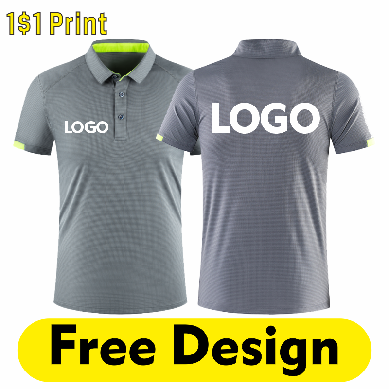 Embroidery Men Shirt - Quick Dry Sports POLO Shirt Fitness
