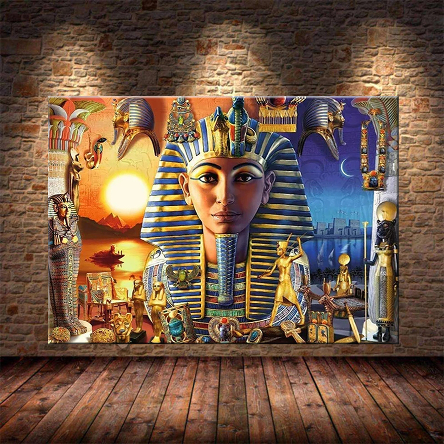 Embroidery In Egypt - Diamond Embroidery Ancient Egypt Mural Anubis