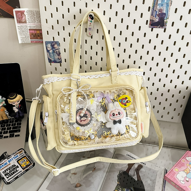 Embroidery Kit Pouch - New Japanese Style Transparent Crossbody Bag