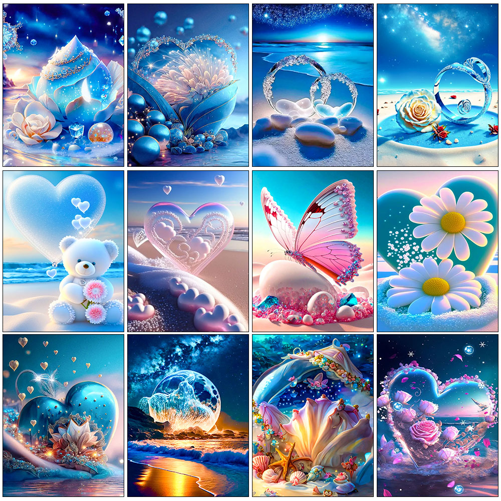 Embroidery Artwork - 5D DIY Seaside Landscape Diamond Painting