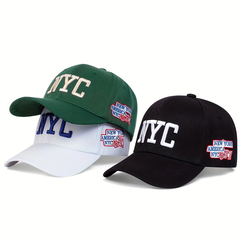 Embroidery Nyc - Unisex NYC Embroidery Baseball Caps Spring