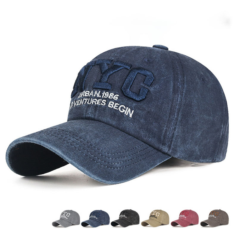 Embroidery Nyc - Vintage Washed Cotton Baseball Cap Men