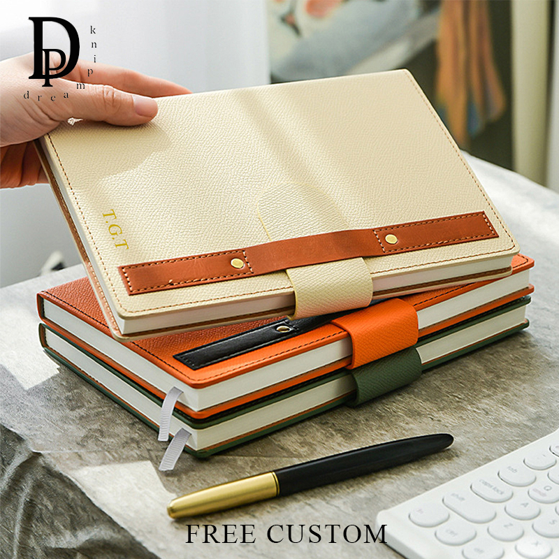 Embroidery Alphabet - Engraving PU Cover A5 Notebook Business
