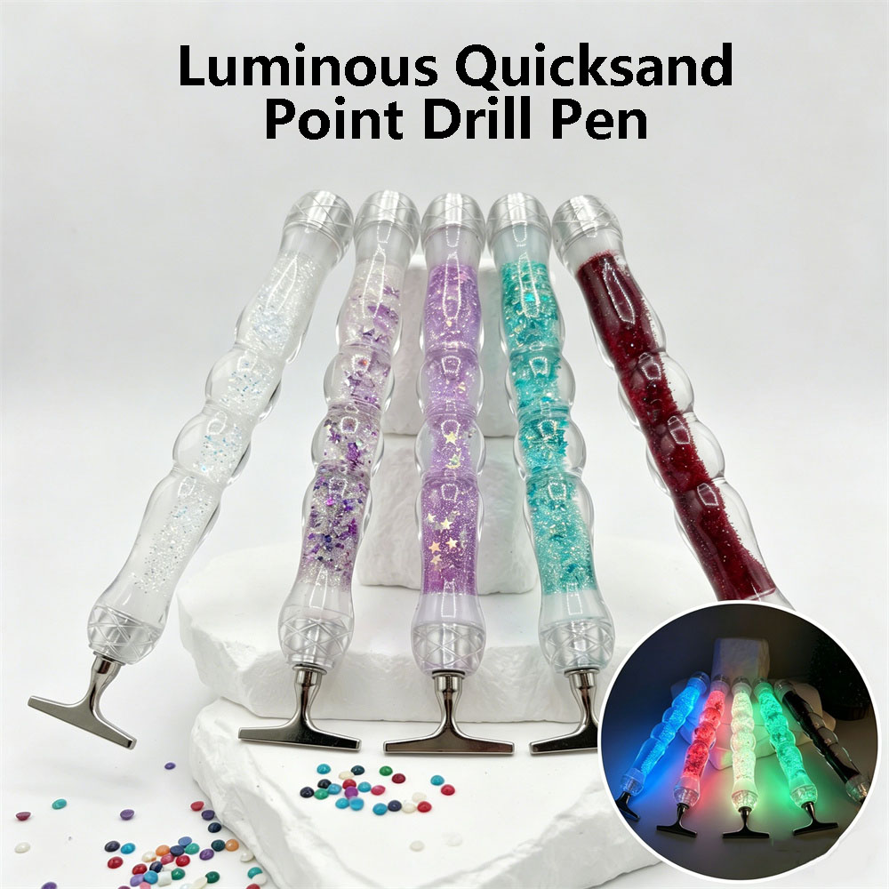 Embroidery Artwork - New Luminous Transparent Quicksand Diamond Painting