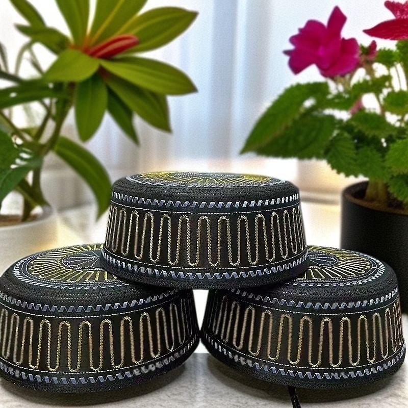 Embroidery Topi - Muslim Caps For Men Clothing Tax