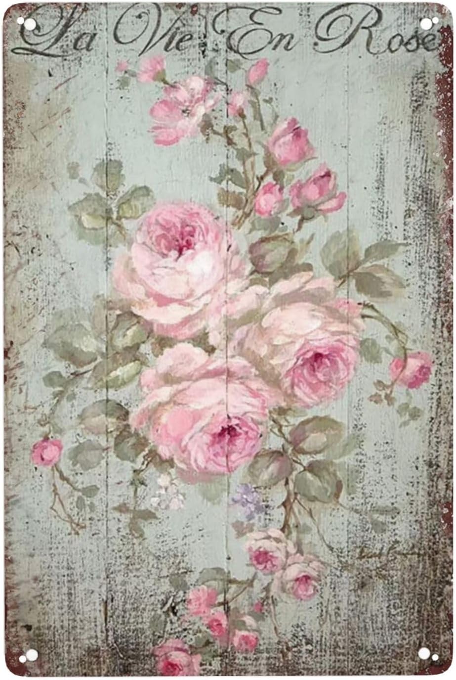 Embroidery Water - Shabby Chic Romantic Rose Print Vintage