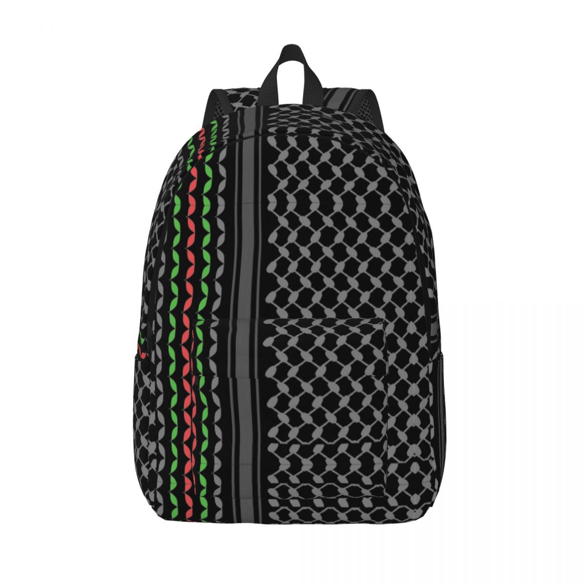 Embroidery University - Multi Colors Keffiyeh In Black Backpack