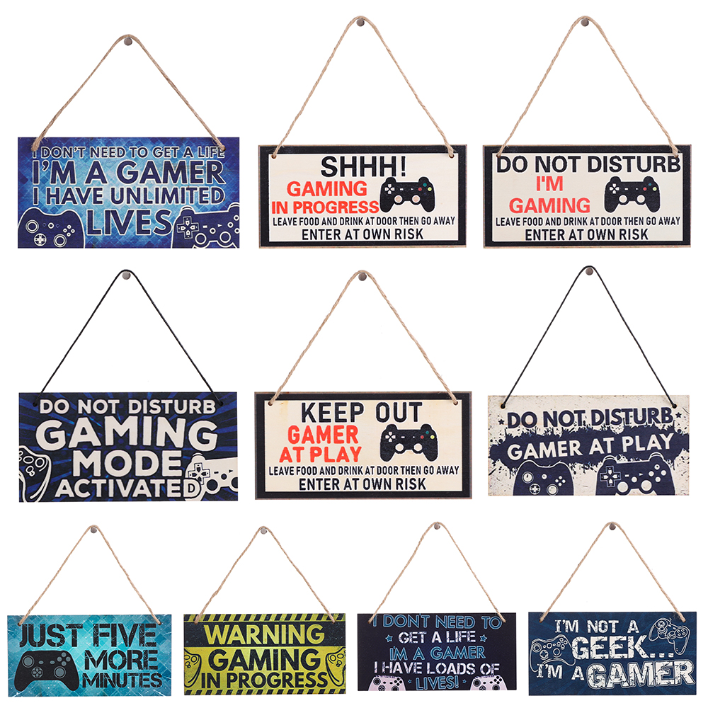 Embroidery Studio - 1PC Gaming Room Sign Wood Plaque