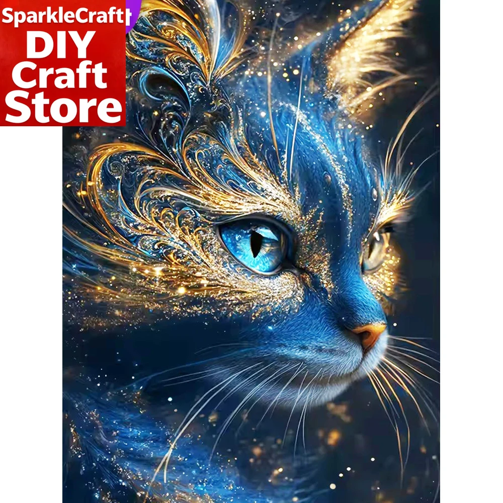 1PC frameless   DIY Diamond Pa - Embroidery Cat ulasan dan harga