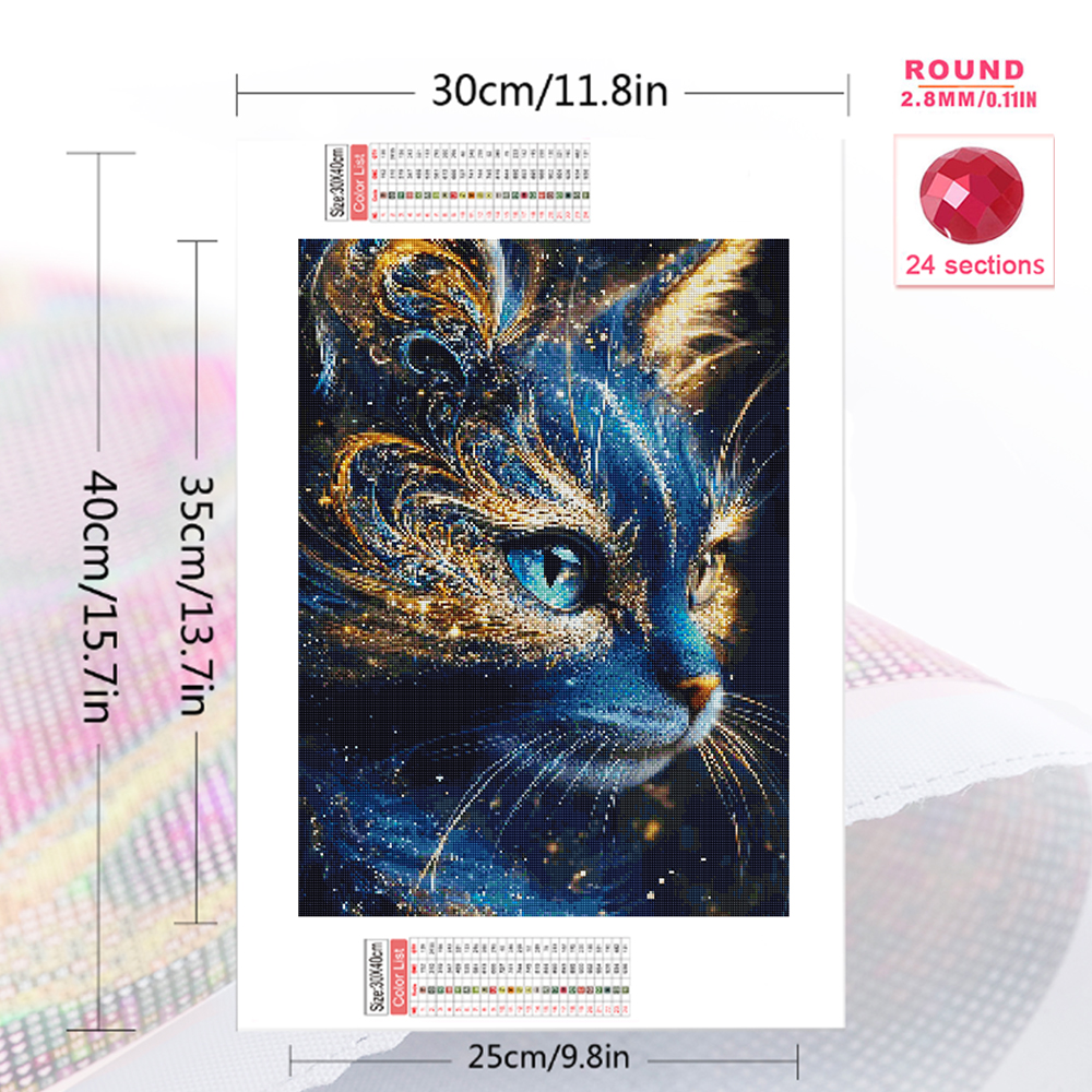 1PC frameless   DIY Diamond Pa - Embroidery Cat ulasan dan harga