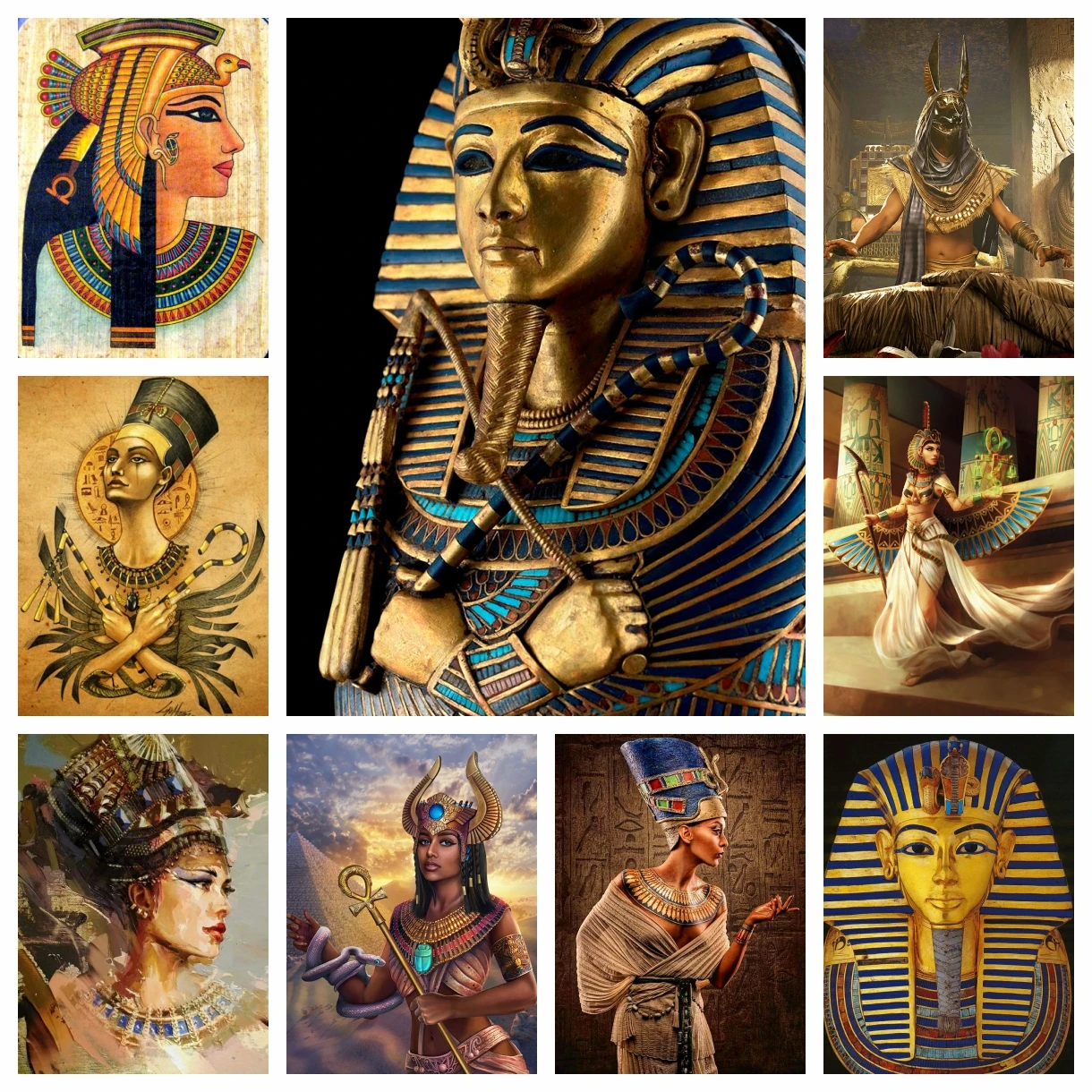 5D DIY Diamond Painting Ancien - Embroidery In Egypt ulasan dan harga