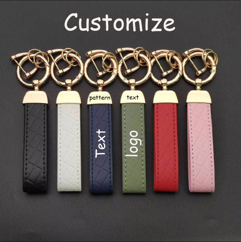 1/6/18PCS Leather KeyChain Cus - Embroidery Alphabet ulasan dan harga