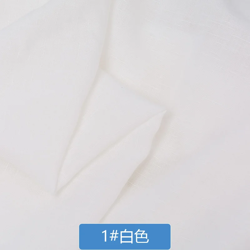 50x140cm Solid Color Cotton Li - Linen Fabric Natural ulasan dan harga