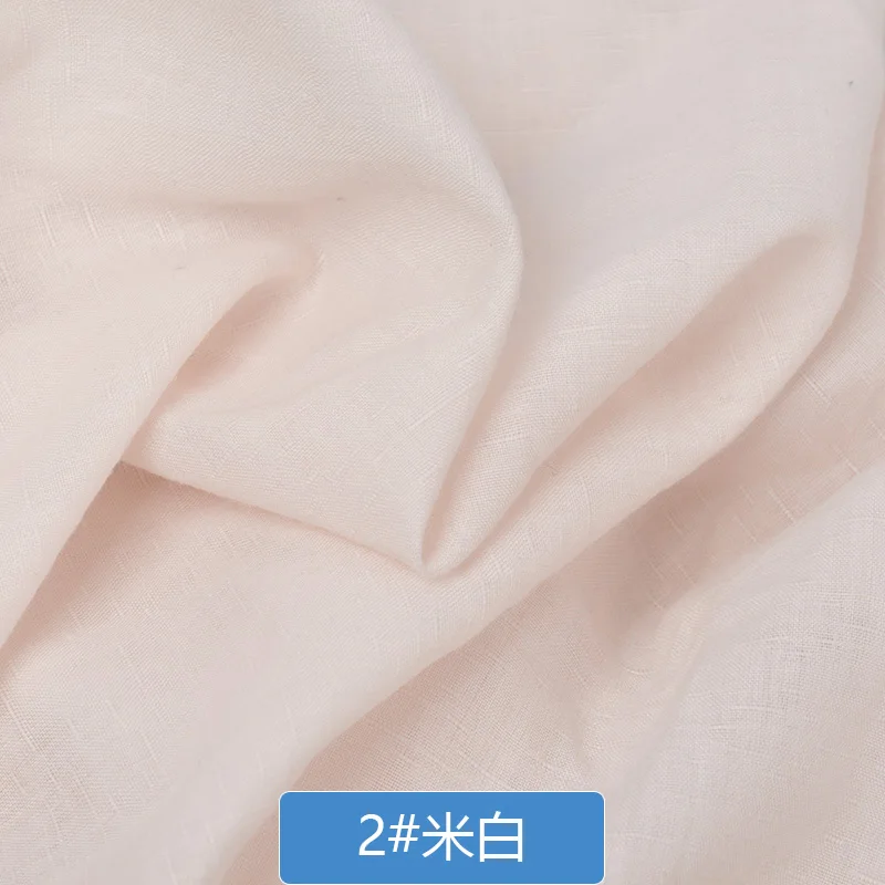 50x140cm Solid Color Cotton Li - Linen Fabric Natural ulasan dan harga