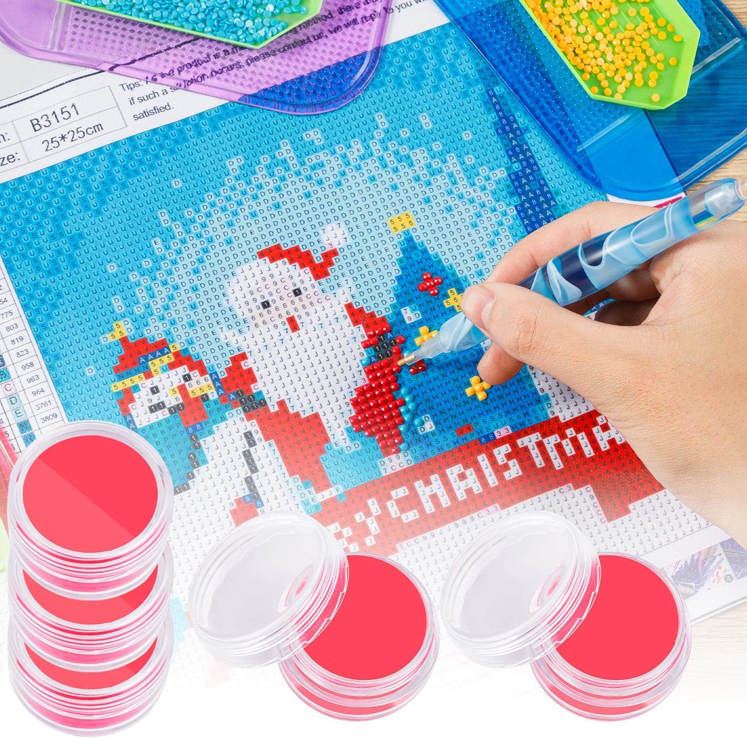 20PCS Diamond Art Wax Refills  - Embroidery Red ulasan dan harga