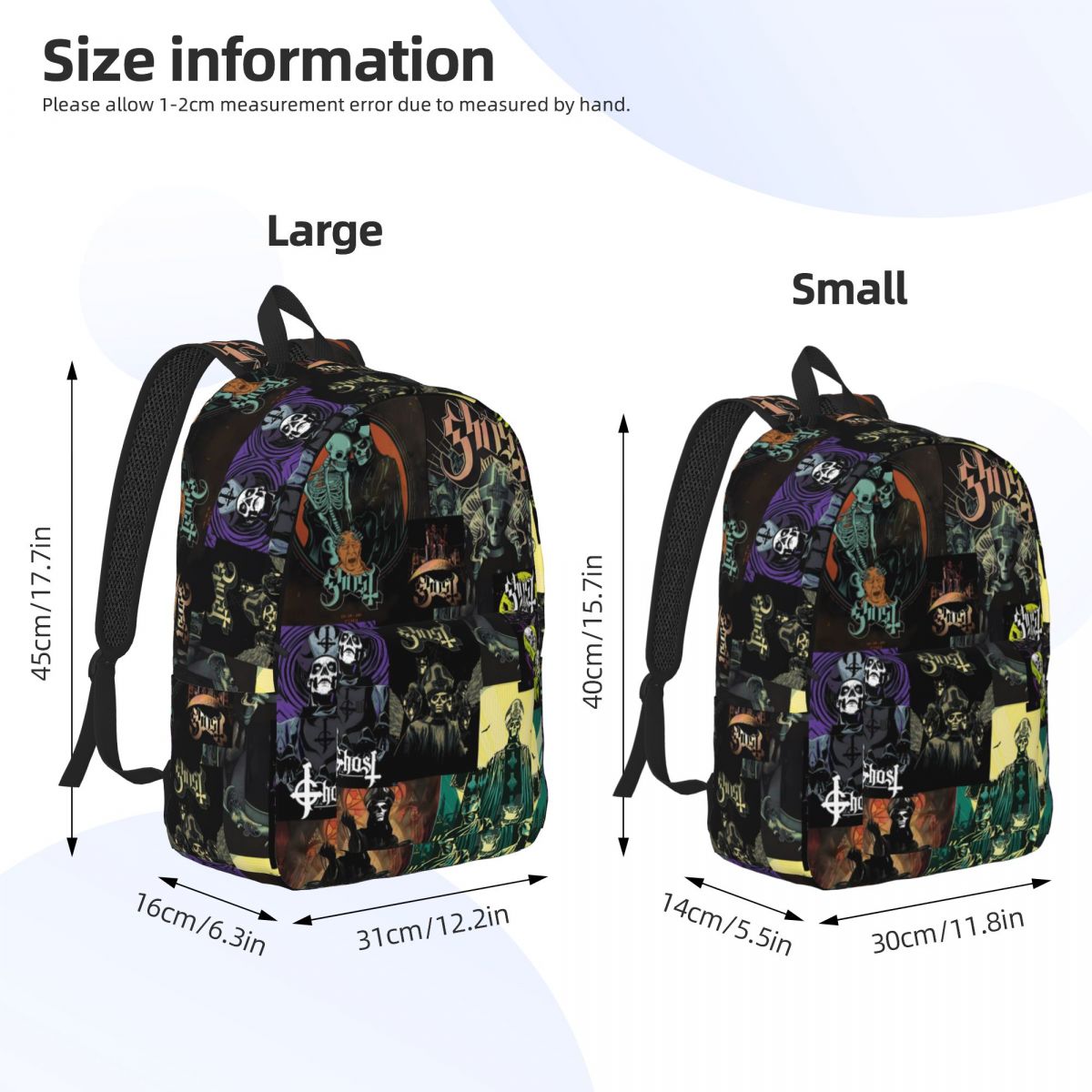 Ghost Band Backpack 3D Print M - Embroidery Xmas Designs ulasan dan harga