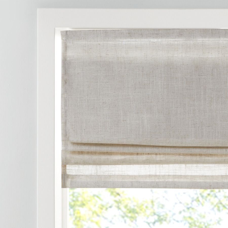 Light Filtering Cordless Roman - Linen Fabric Natural ulasan dan harga
