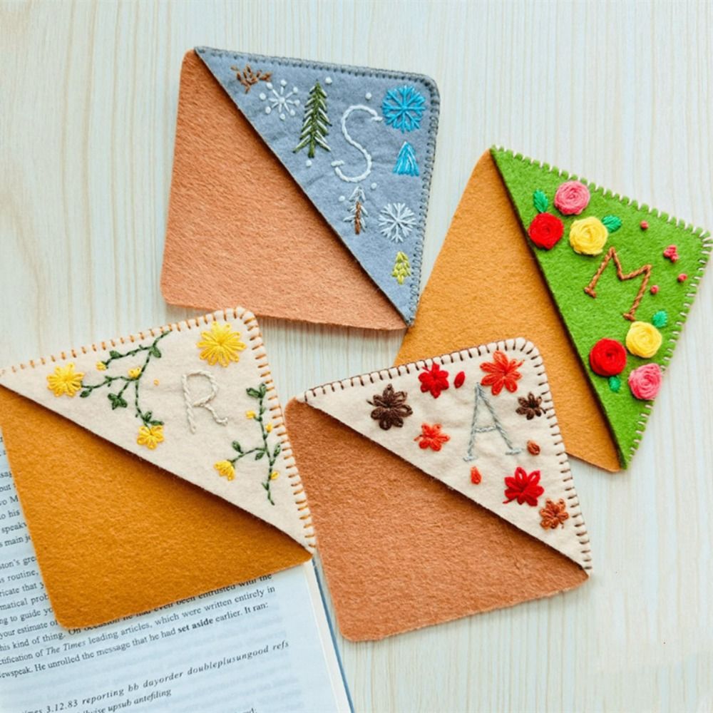 Felt Hand Embroidered Corner B - Embroidery Meaning ulasan dan harga
