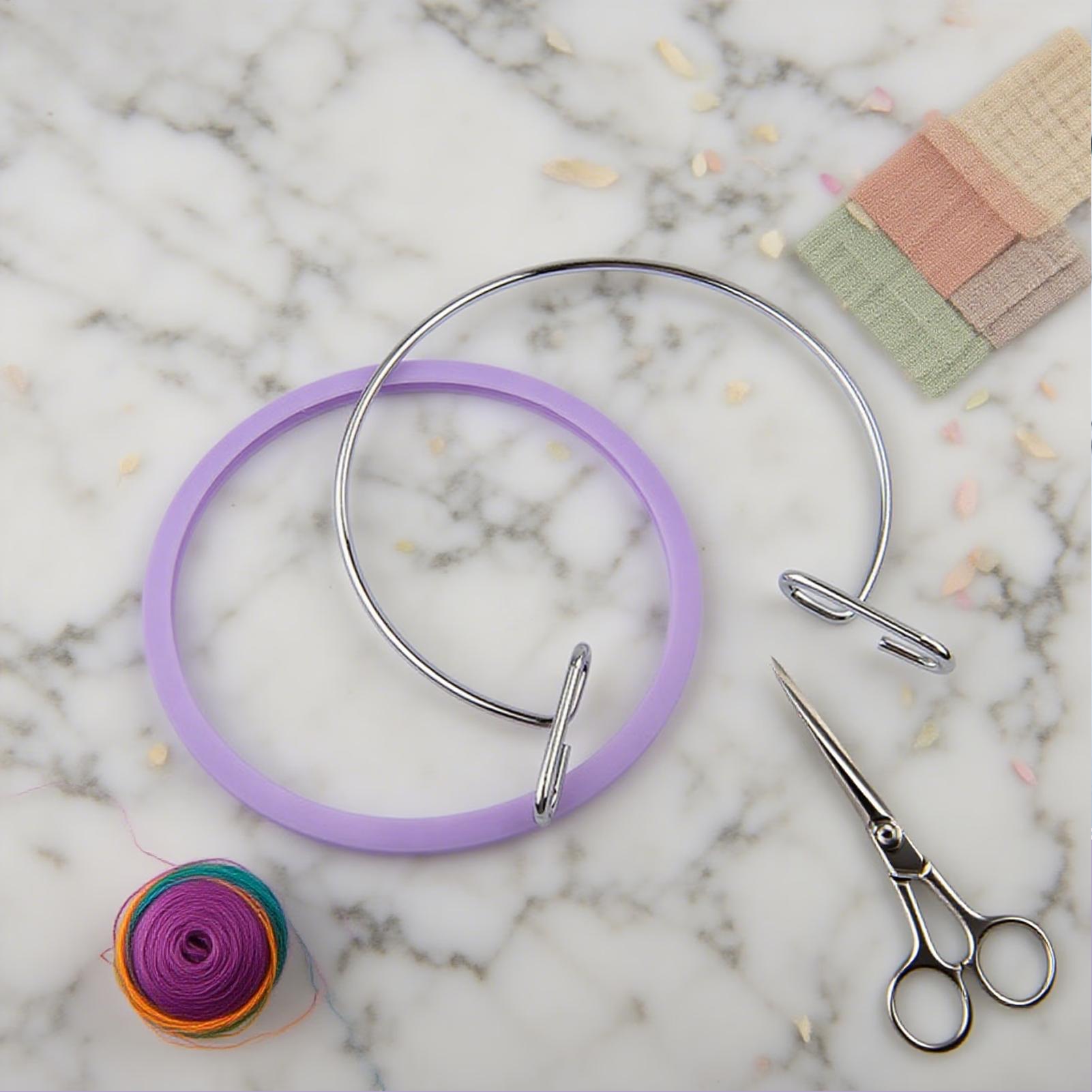 Hoop For Cross Stitching Metal - Embroidery Class ulasan dan harga
