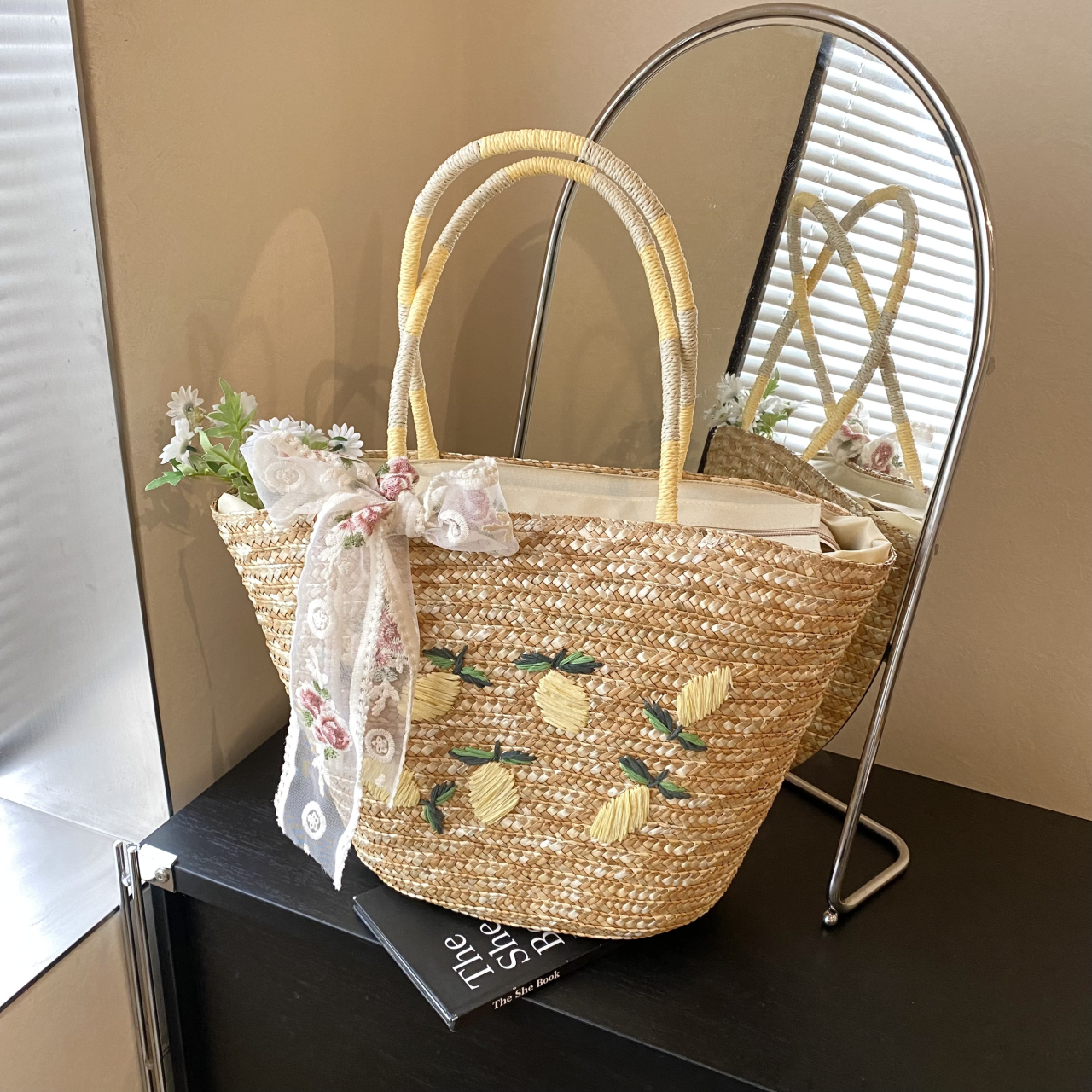 Large Capacity Beach Shoulder  - Embroidery Kit Pouch ulasan dan harga