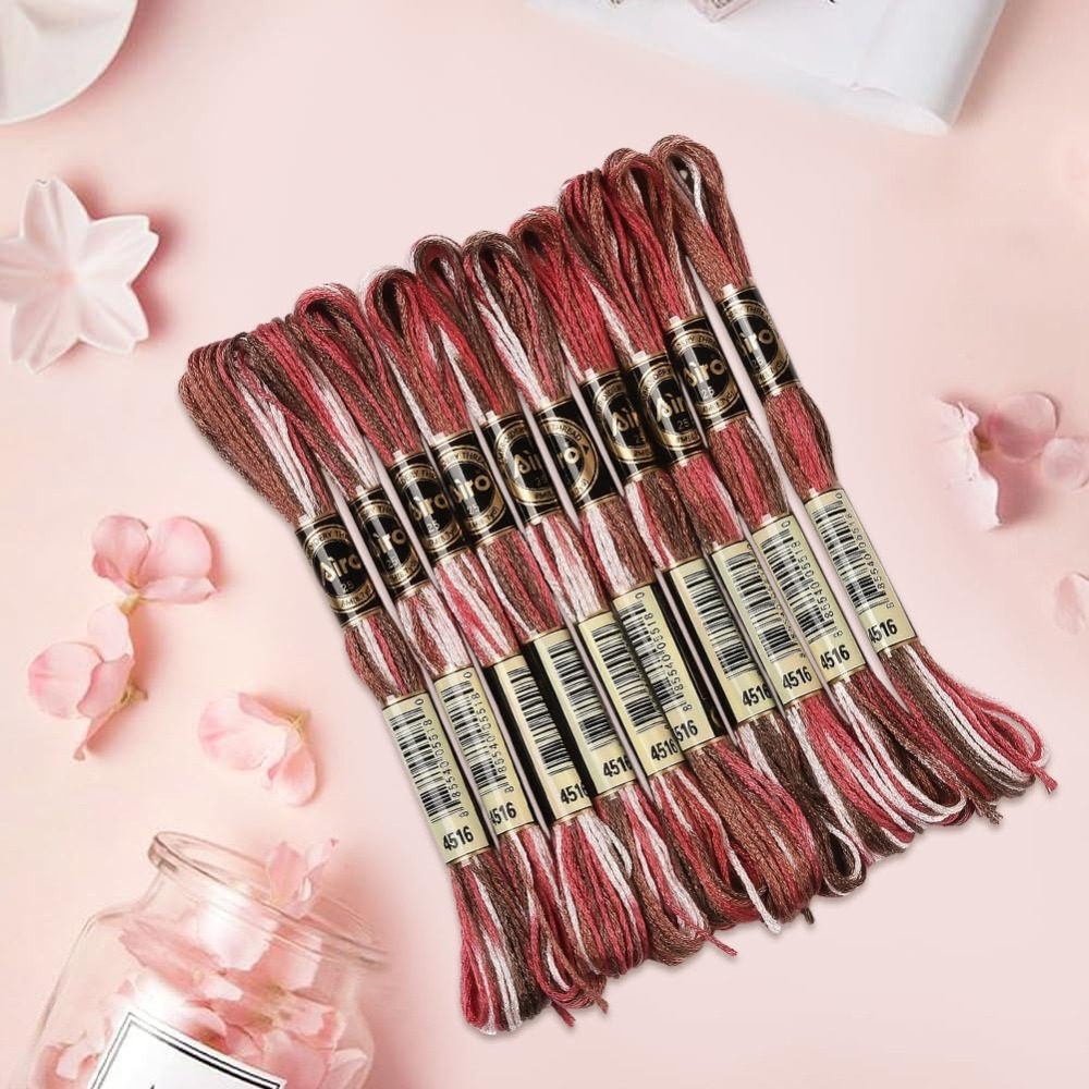 10 Skeins 6 Strands Red Embroi - Embroidery Red ulasan dan harga