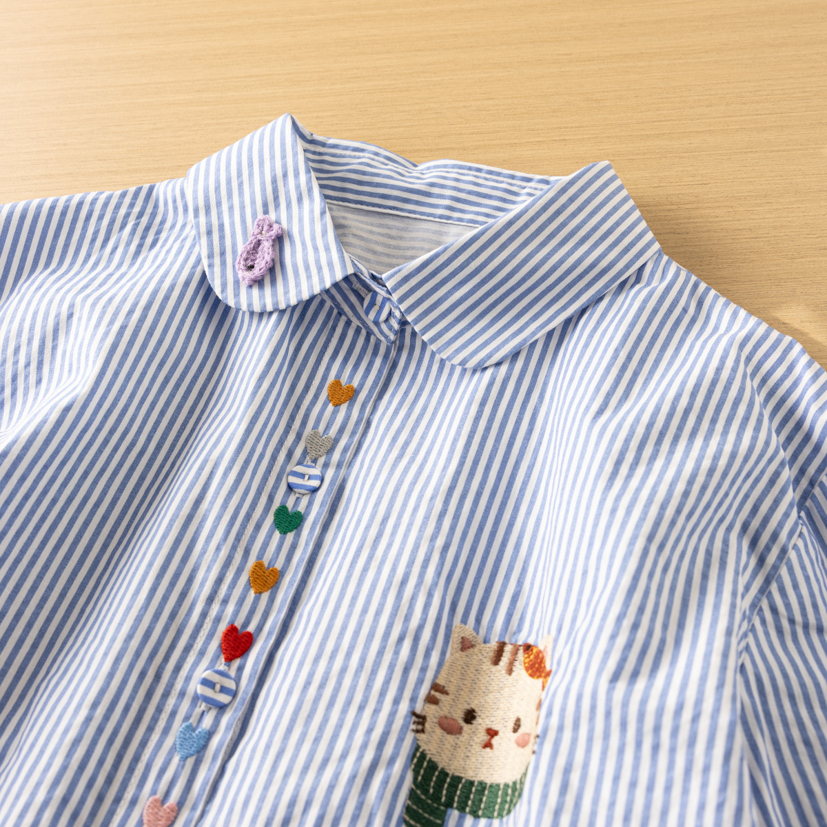 Japanese Sweet Mori Girl Strip - Embroidery Cat ulasan dan harga