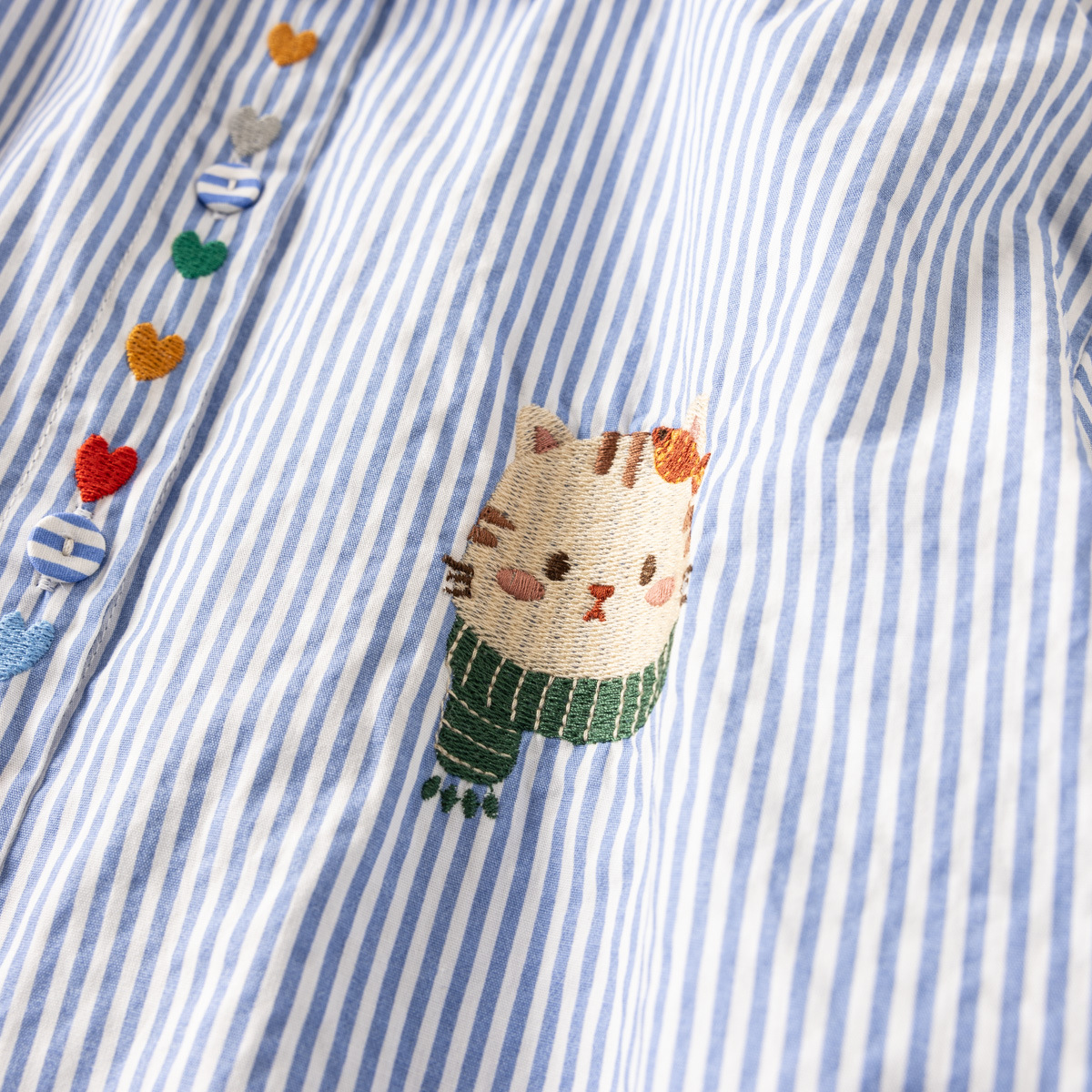 Japanese Sweet Mori Girl Strip - Embroidery Cat ulasan dan harga