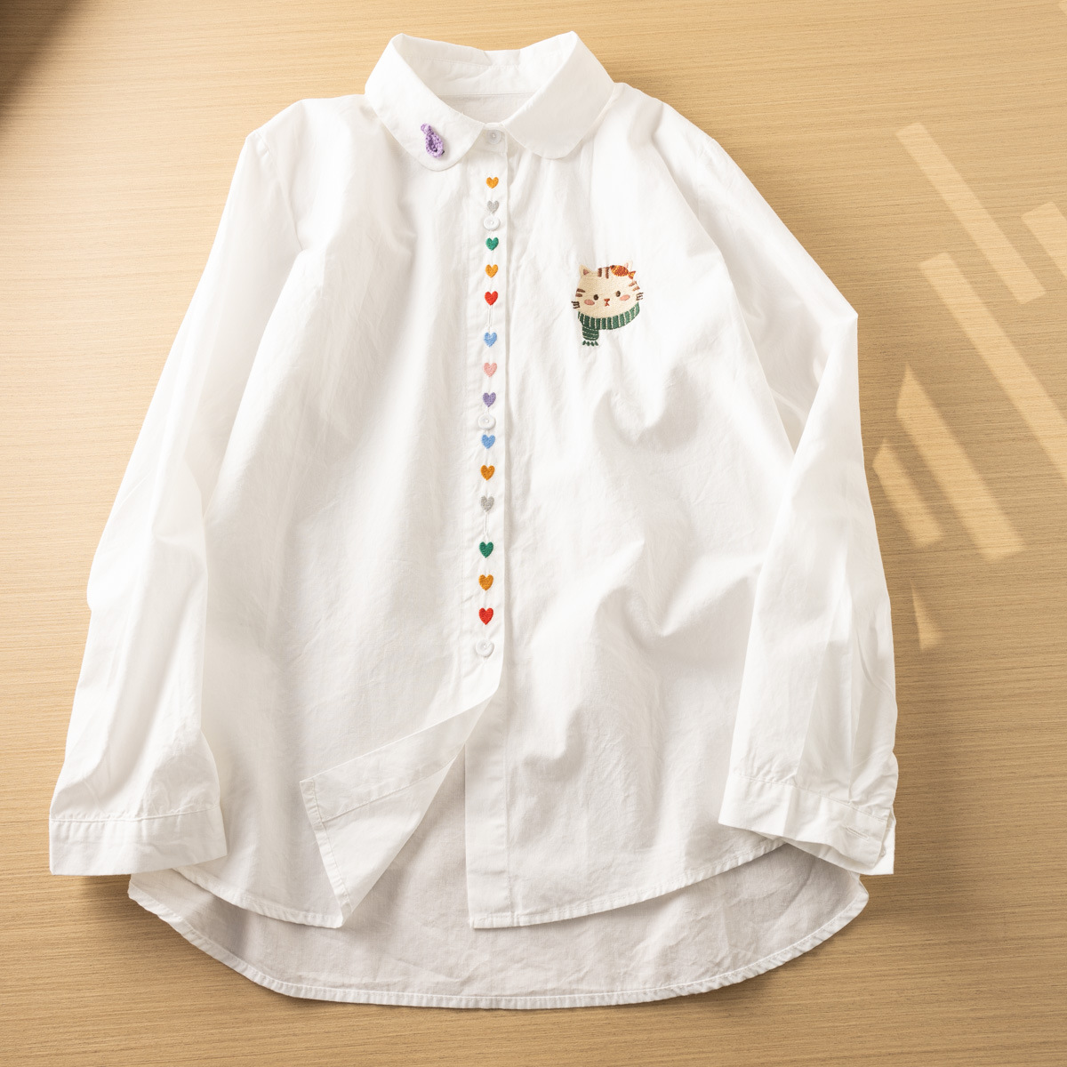 Japanese Sweet Mori Girl Strip - Embroidery Cat ulasan dan harga