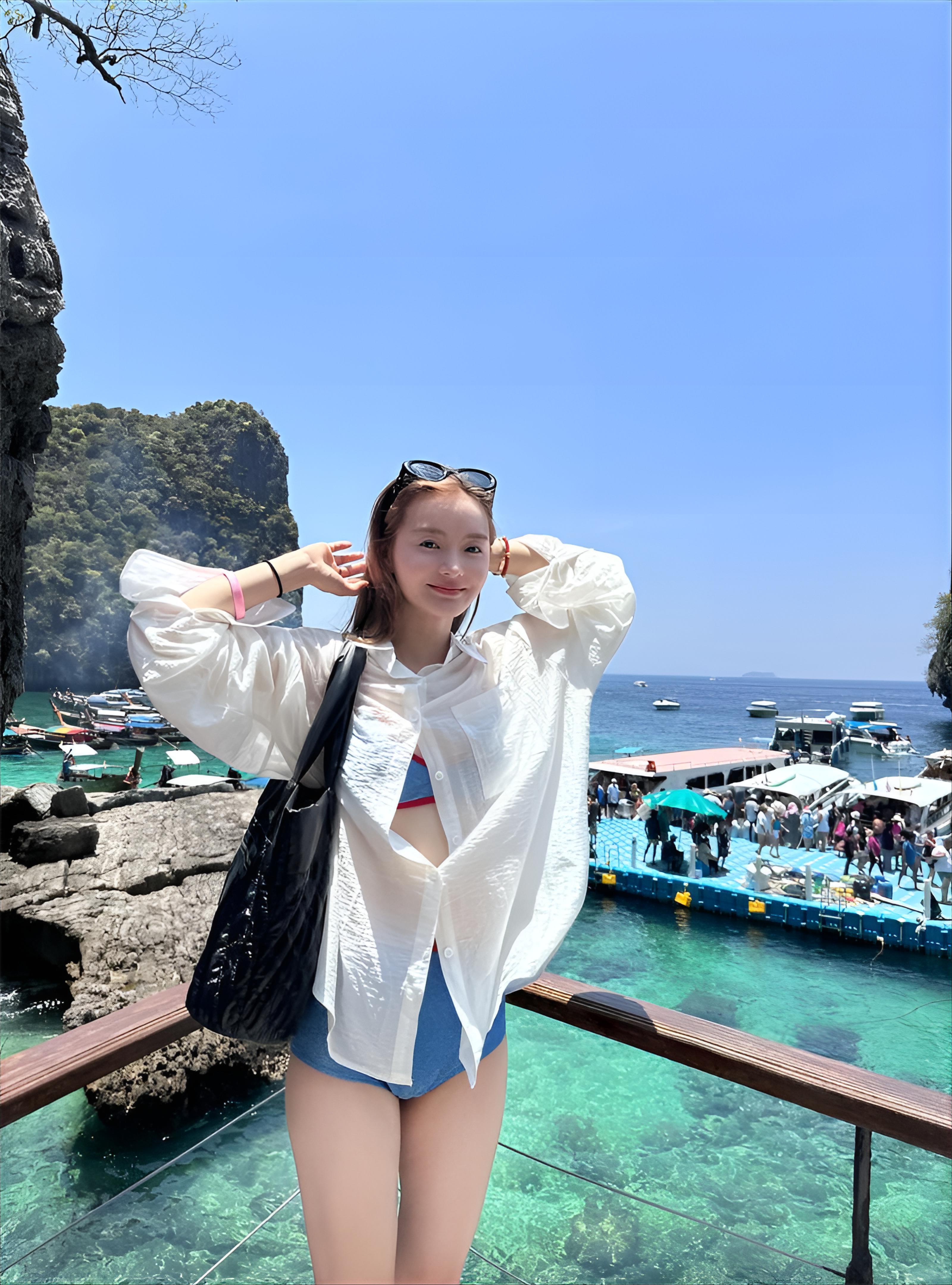 Cover Up For Swimming Women Li - Linen Fabric Natural ulasan dan harga