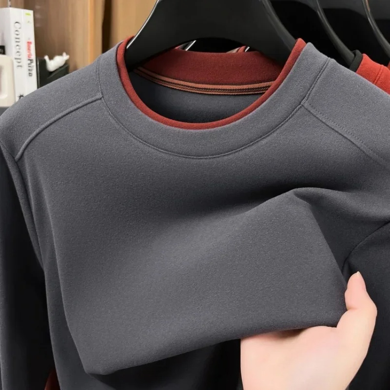 High quality velvet warm long  - Embroidery Men Shirt ulasan dan harga