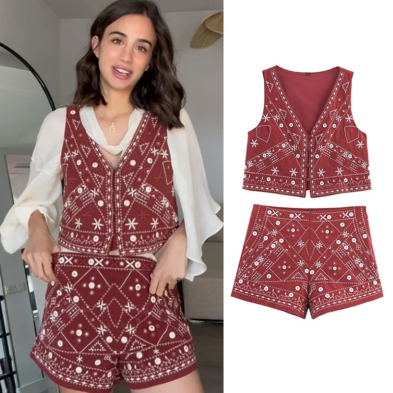 Y2k Set New Two Piece Women's  - Embroidery Class ulasan dan harga