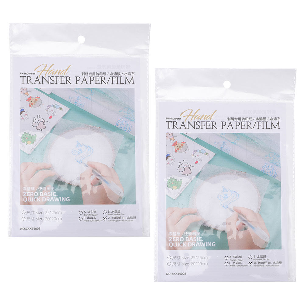 8Pcs DIY Water Soluble Embroid - Embroidery Paper ulasan dan harga