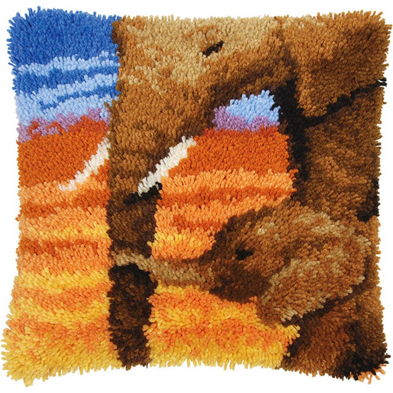 Latch Hook Kit Pillow Embroide - Embroidery Meaning ulasan dan harga