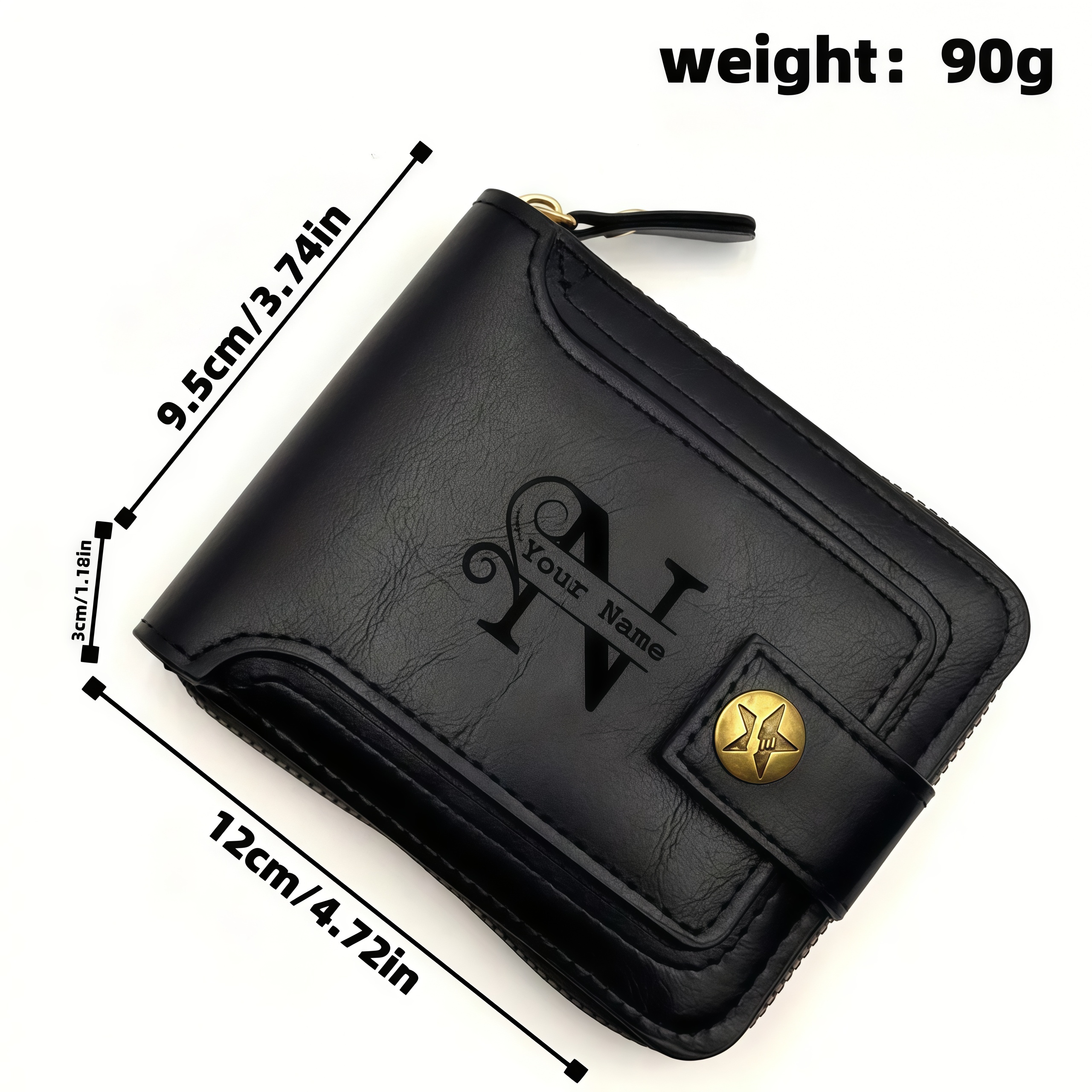 Men's Custom Wallet - Personal - Embroidery Alphabet ulasan dan harga