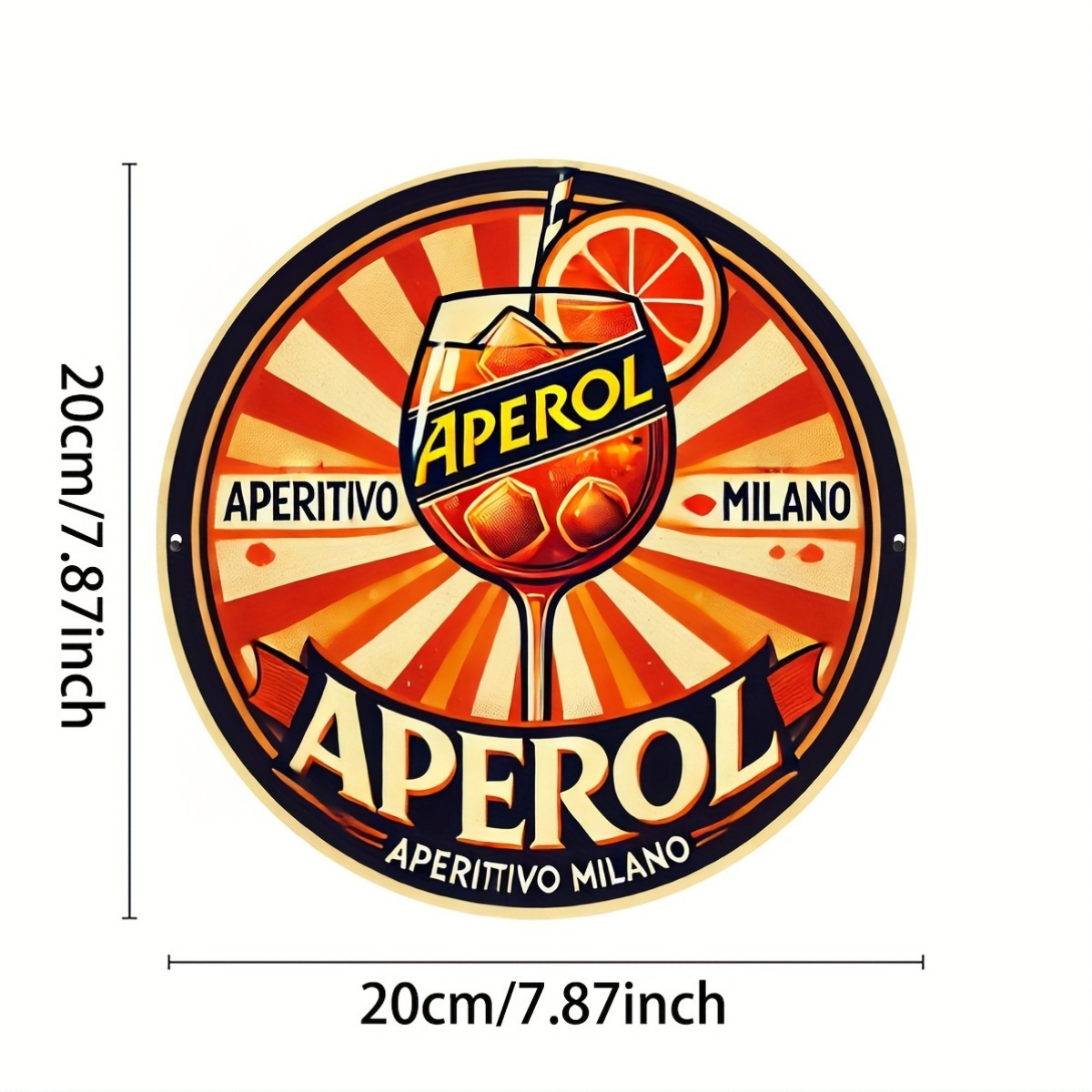 1pc Aperol Milano Round Metal  - Embroidery Water ulasan dan harga