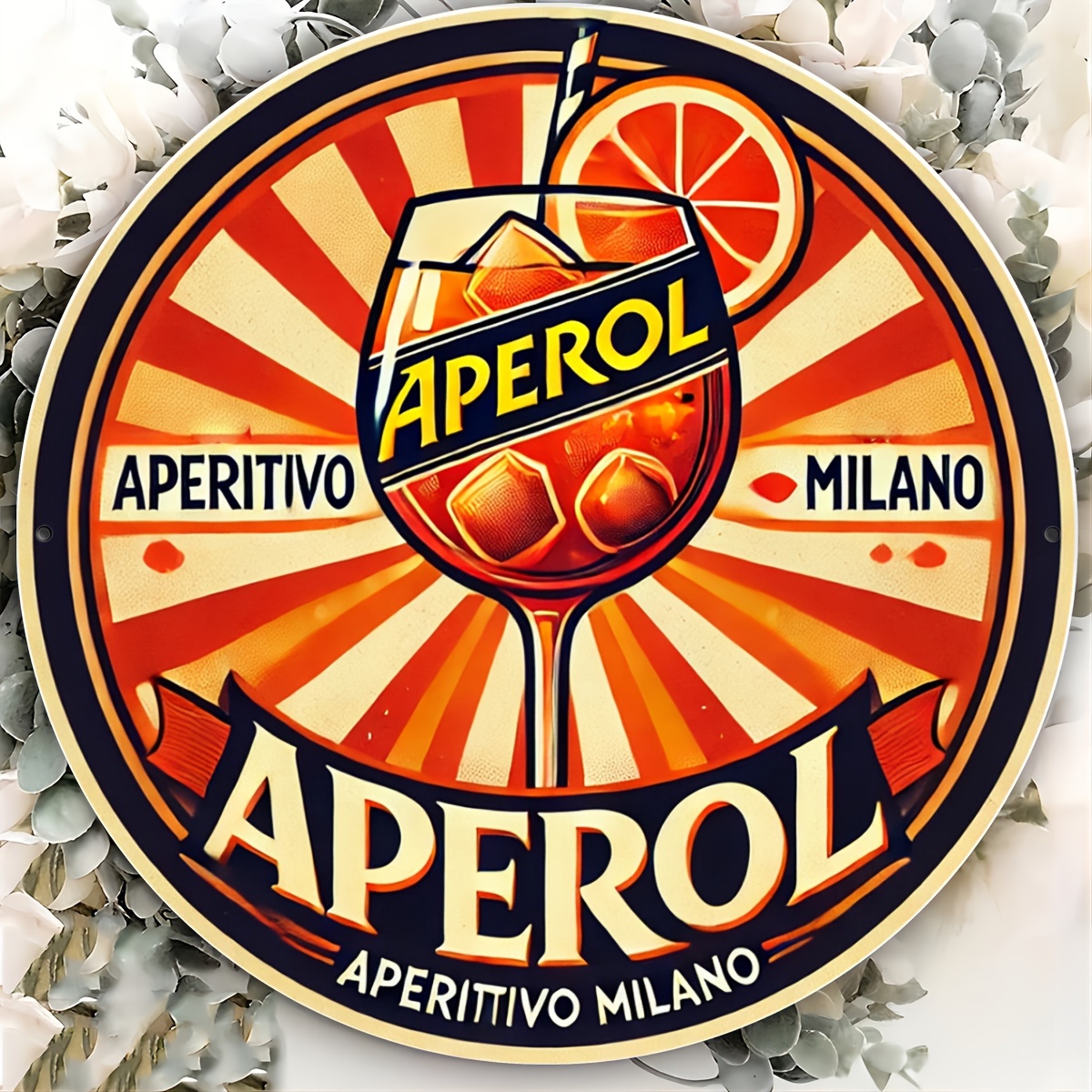 1pc Aperol Milano Round Metal  - Embroidery Water ulasan dan harga