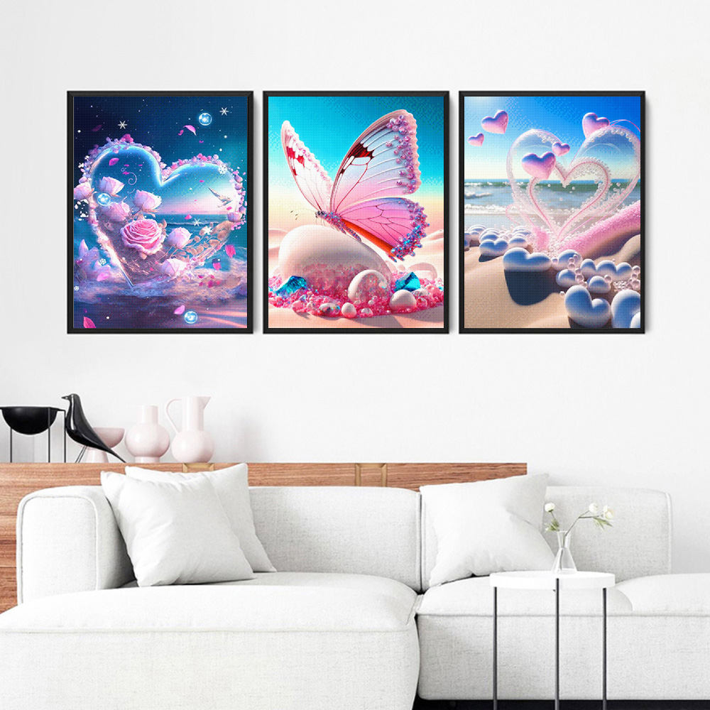 5D DIY Seaside Landscape Diamo - Embroidery Artwork ulasan dan harga