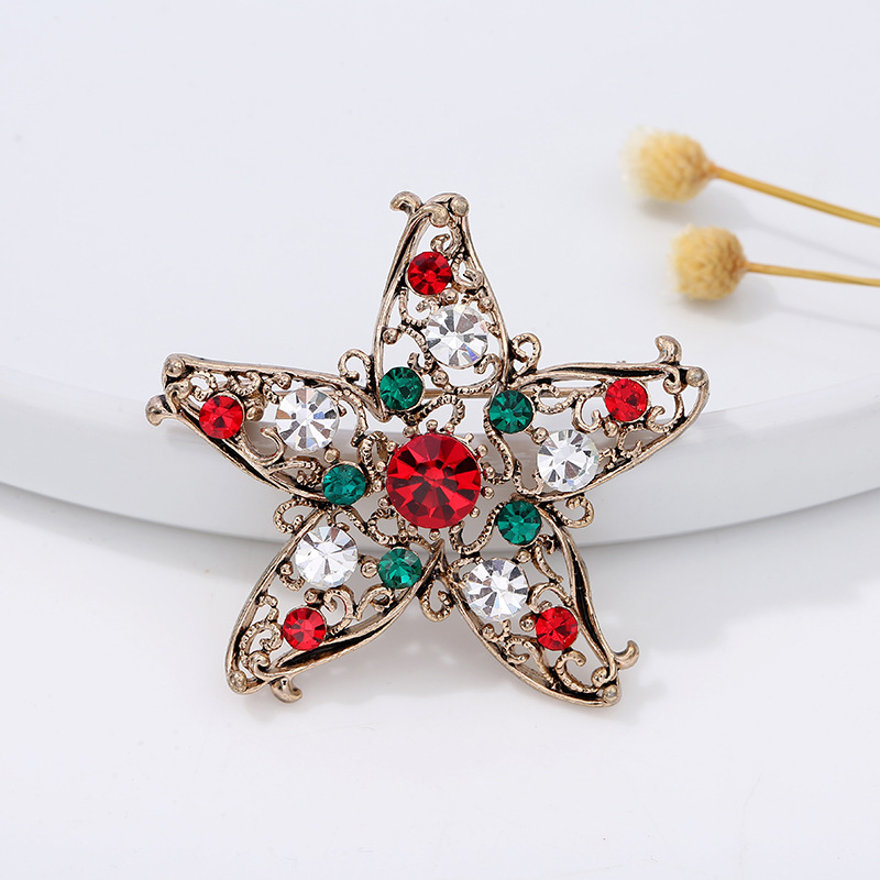 Christmas series jewelry brooc - Embroidery Alphabet ulasan dan harga