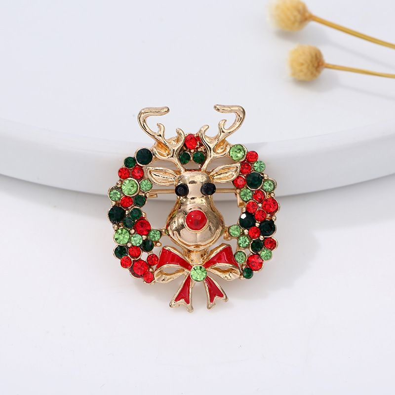 Christmas series jewelry brooc - Embroidery Alphabet ulasan dan harga