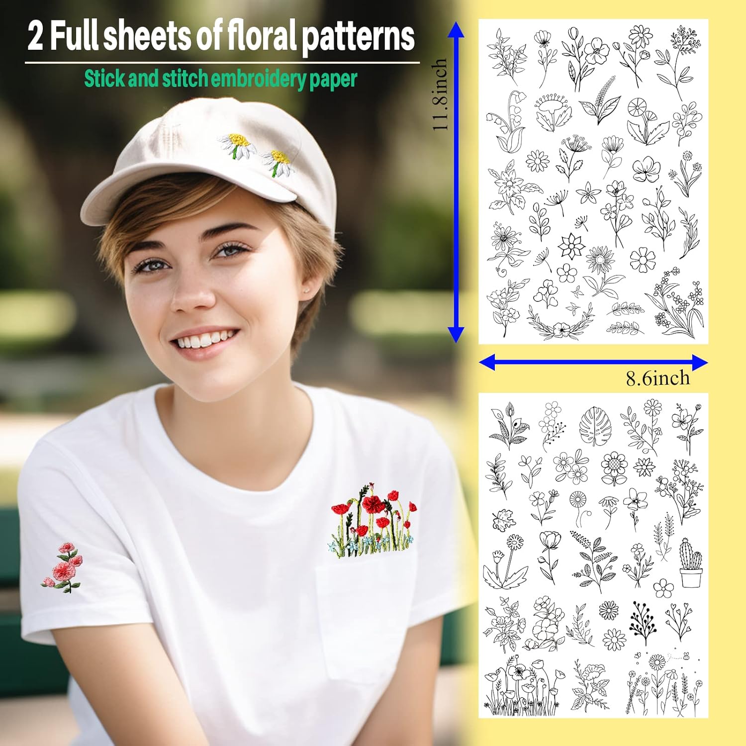 72Pcs Water Soluble Stabilizer - Embroidery Meaning ulasan dan harga