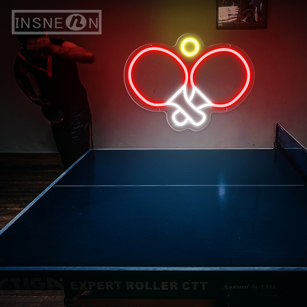 Table Tennis Neon Signs LED Co - Embroidery Studio ulasan dan harga