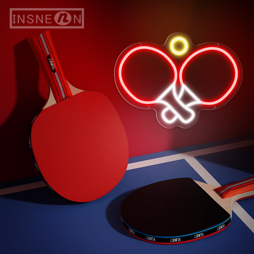 Table Tennis Neon Signs LED Co - Embroidery Studio ulasan dan harga