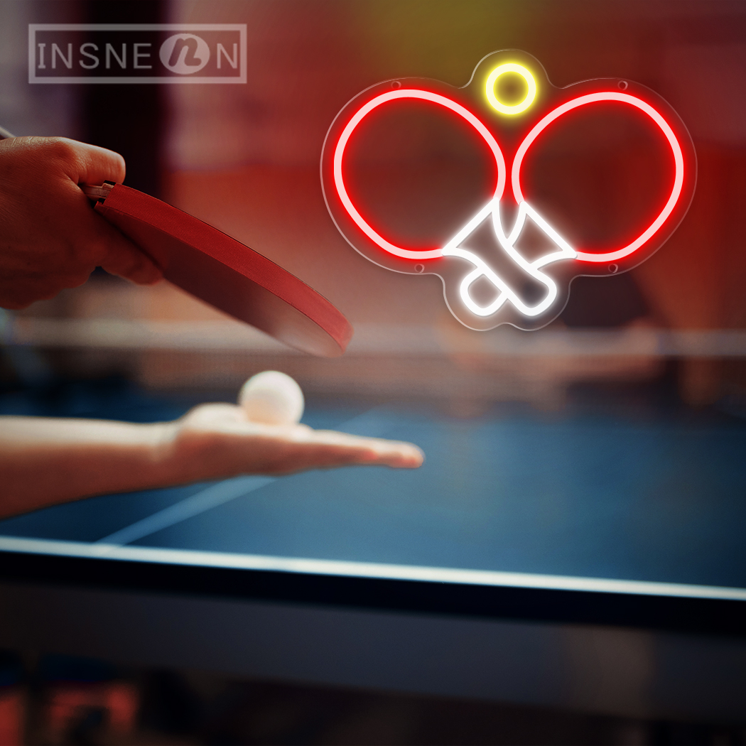 Table Tennis Neon Signs LED Co - Embroidery Studio ulasan dan harga