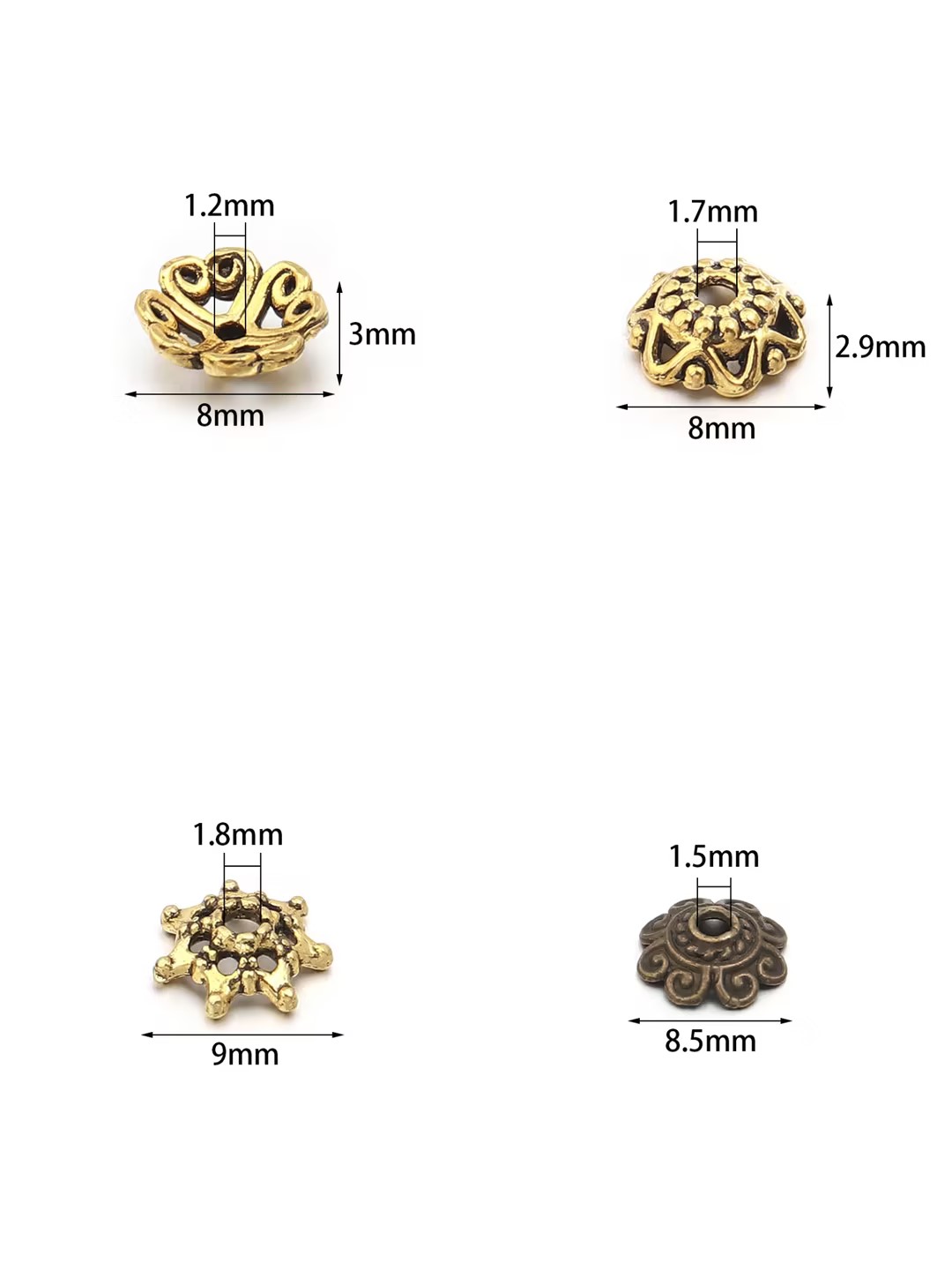 100pcs/lot Antique Silver Colo - Embroidery Artwork ulasan dan harga