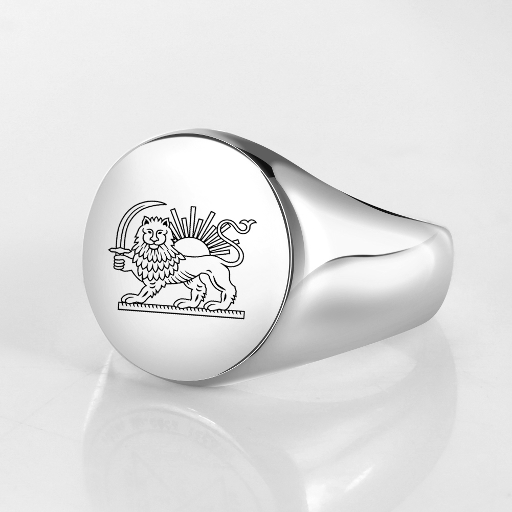 Iran Lion and Sun Finger Ring  - Embroidery Alphabet ulasan dan harga
