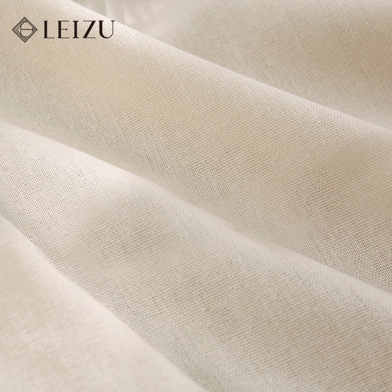 130x45cm Pure Color Soft Cotto - Linen Fabric Natural ulasan dan harga