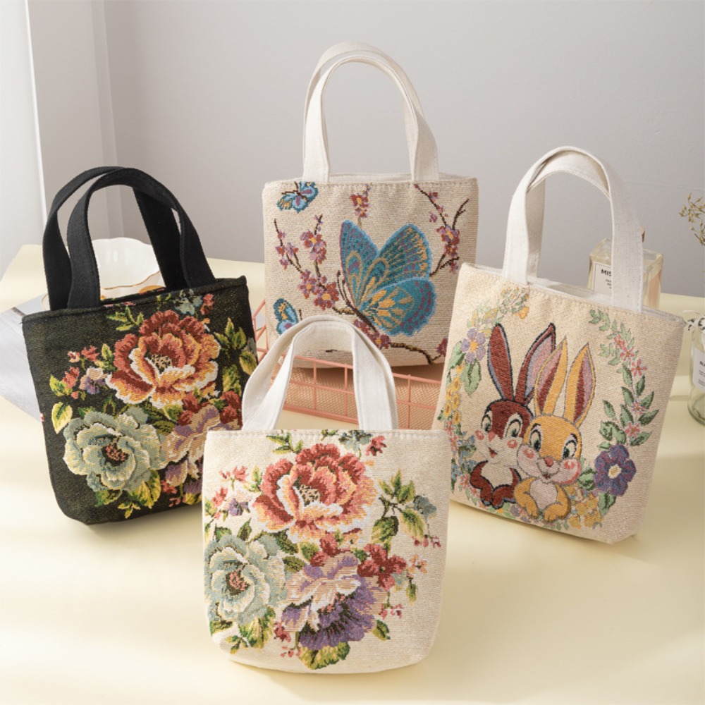 Embroidery Canvas Bag Cute Cat - Embroidery Cat ulasan dan harga