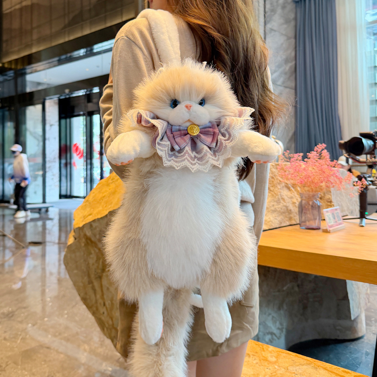 Cute Cat Shaped Backpacks Hara - Embroidery Cat ulasan dan harga