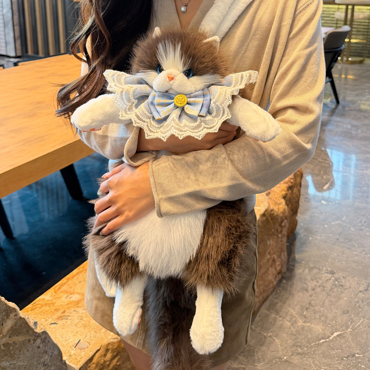 Cute Cat Shaped Backpacks Hara - Embroidery Cat ulasan dan harga
