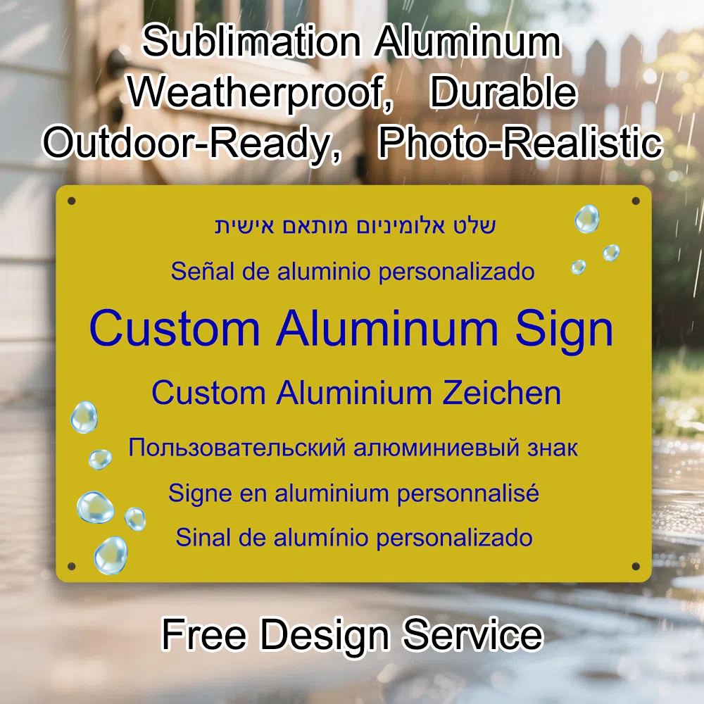 Custom Aluminum Sign Personali - Embroidery Water ulasan dan harga
